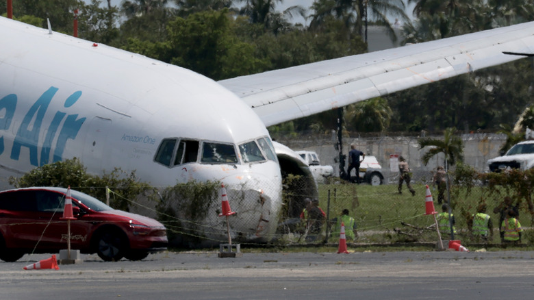 Crashed Amazon cargo plane