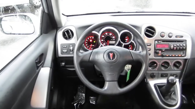 Interior of a Pontiac Vibe