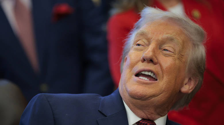 President Donald Trump speaks after announcing changes to the country's fuel economy standards in the Oval Office at the White House on December 03, 2025 in Washington, DC.