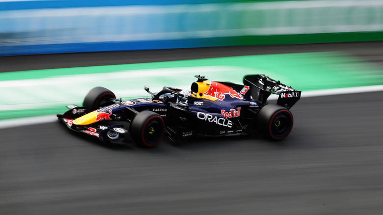 Max Verstappen of the Netherlands driving the (3) Oracle Red Bull Racing RB22 Red Bull Ford Powertrains on track during qualifying ahead of the F1 Grand Prix of Netherlands at Circuit Zandvoort on August 22, 2026 in Zandvoort, Netherlands.