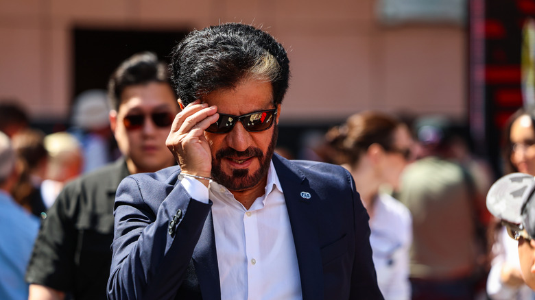 FIA President Mohammed Ben Sulayem walks in the paddock during Final Practice ahead of the F1 Grand Prix of Monaco at Circuit de Monaco on June 6, 2026 in Monte-Carlo, Monaco.