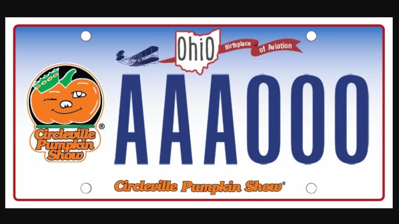 A Circleville Pumpkin Show Ohio sample plate