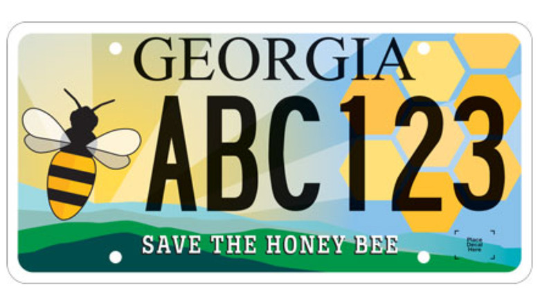 A Georgia Honey Bee license plate