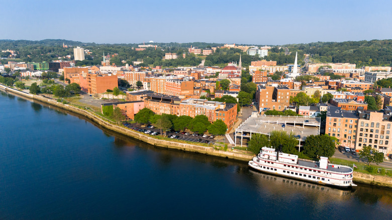 Aerial view of Troy, New York