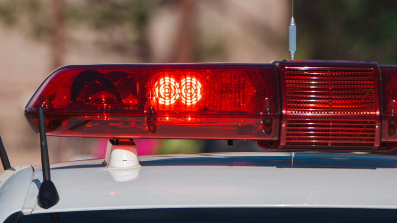 Close-up of police siren