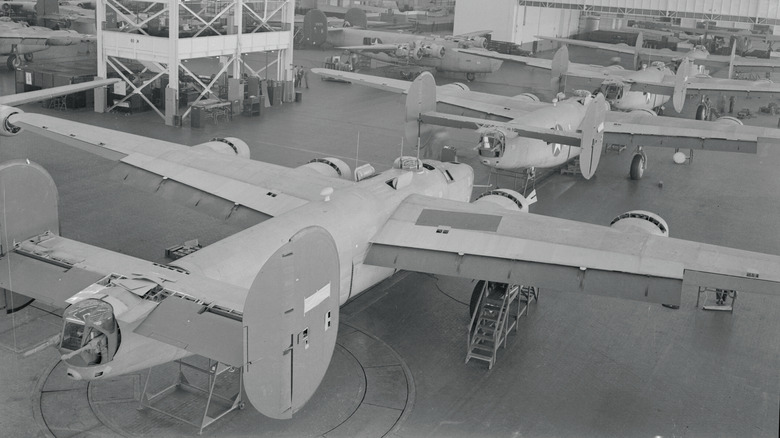 B-24 bomber planes being assembled at Ford's Willow Run factory