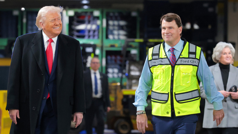 Jim Farley and Donald Trump