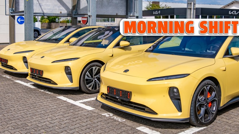 NIO EVs at a dealership