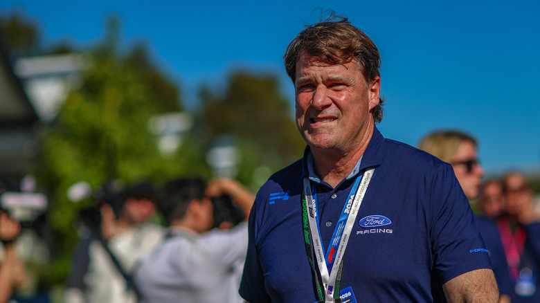 Ford CEO Jim Farley walks in the paddock during practice ahead of the F1 Grand Prix of Australia at Albert Park Grand Prix Circuit on March 6, 2026 in Melbourne, Australia.