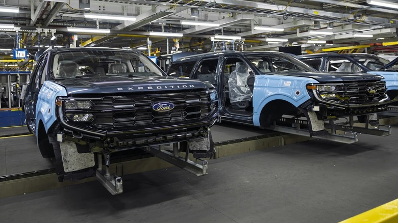 Ford Expeditions being built at the Kentucky Truck Plant.