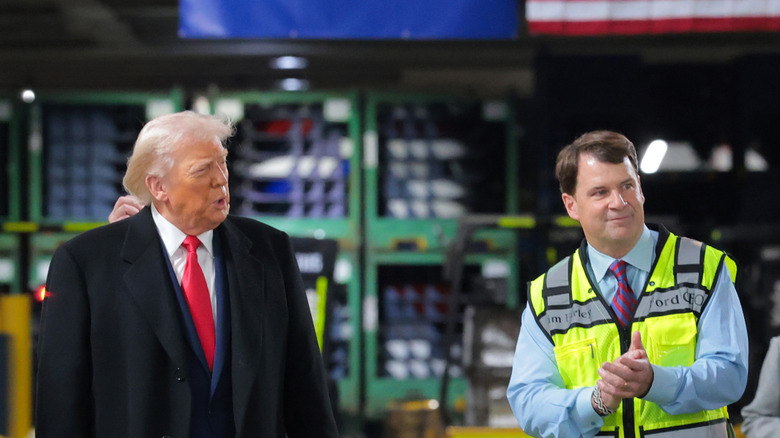 President Donald Trump and Ford CEO Jim Farley