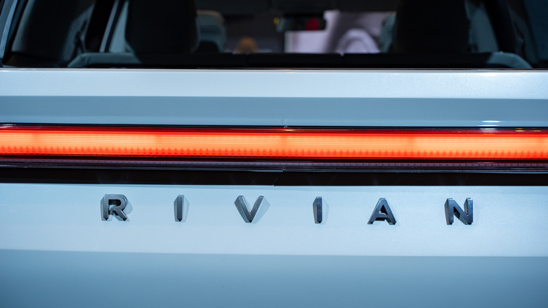 Rivian R2 automobile at the 2025 Canadian International AutoShow. Toronto, Canada - February 14, 2025.
