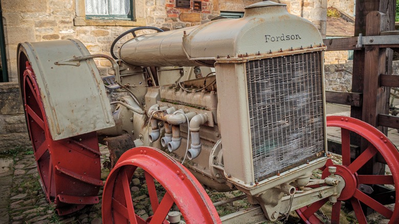 A Vintage Fordson tractor in Beamish, Durham, U.K.