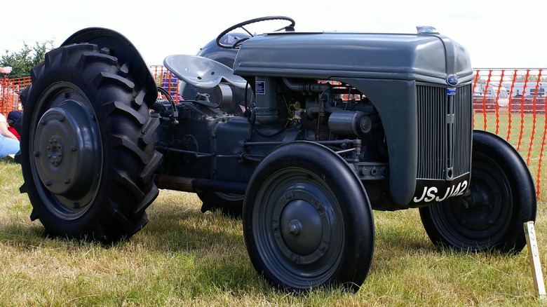 A Ford-Ferguson 9N tractor on display at the Wings Wheels and Steam Country Fair in Bury St Edmunds, Suffolk, U.K.