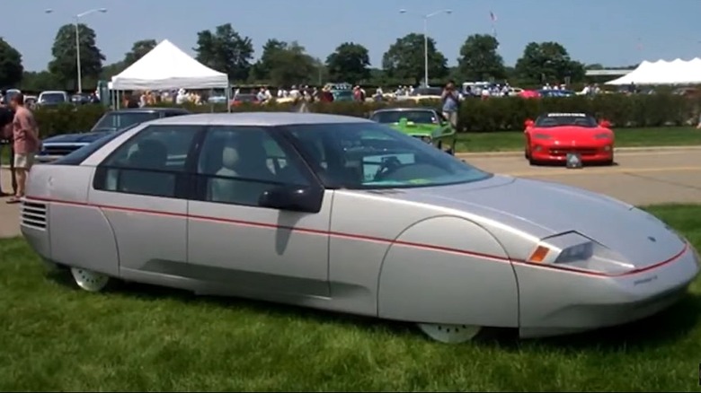 A Ford Probe IV concept car at an auto show