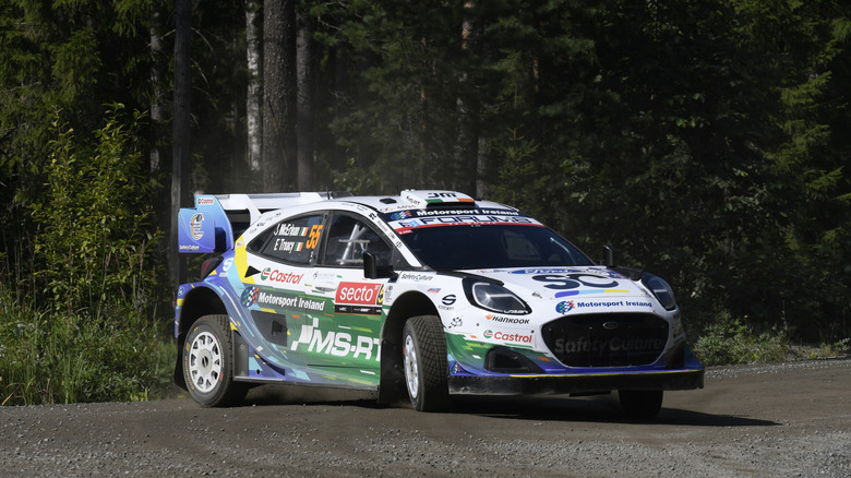 Joshua McErlean and Eoin Treacy of Ireland compete with their M-Sport Ford WRT Ford Puma Rally1 during Rally Finland, Round 10 of the 2026 FIA World Rally Championship on August 01, 2026 in Jyvaskyla, Finland.