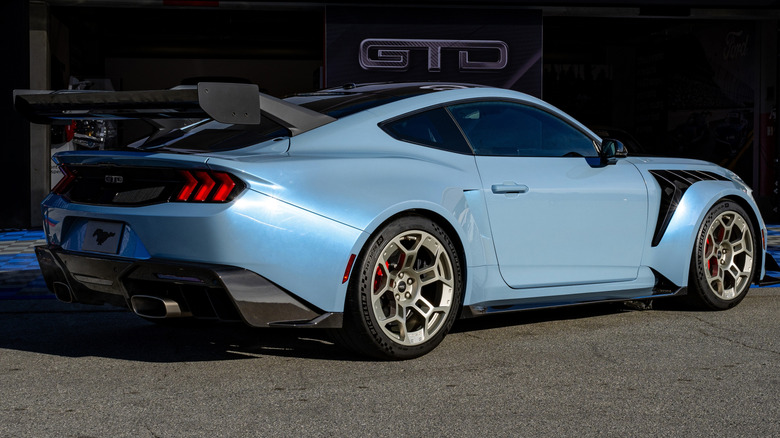 2025 Ford Mustang GTD rear three-quarter view