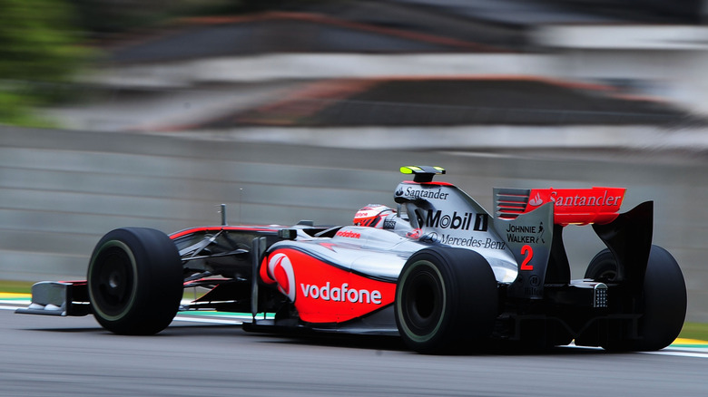 Heikki Kovalainen of Finland and McLaren Mercedes drives during practice for the Brazilian Formula 1 Grand Prix at the Interlagos Circuit on October 16, 2009 in Sao Paulo, Brazil.