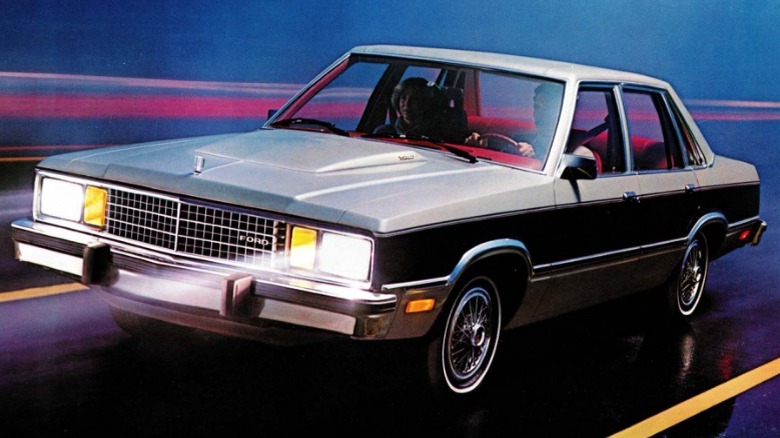 A 1980 Ford Fairmont four-door sedan.