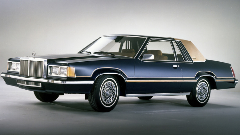 Blue 1980 Mercury Cougar XR-7.