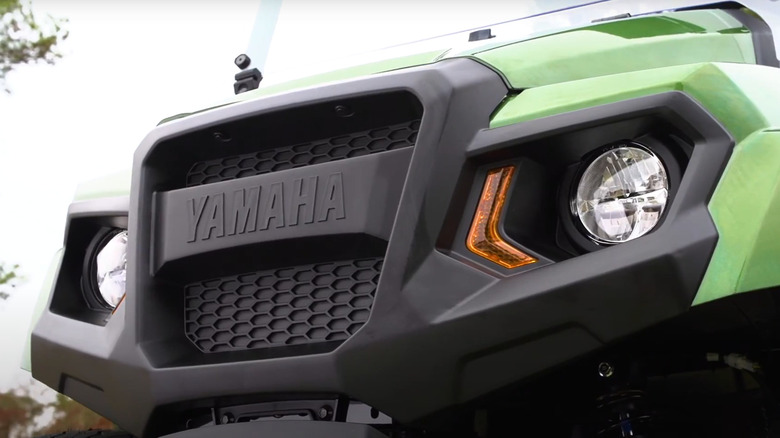 Front of a Yamaha UMAX golf cart