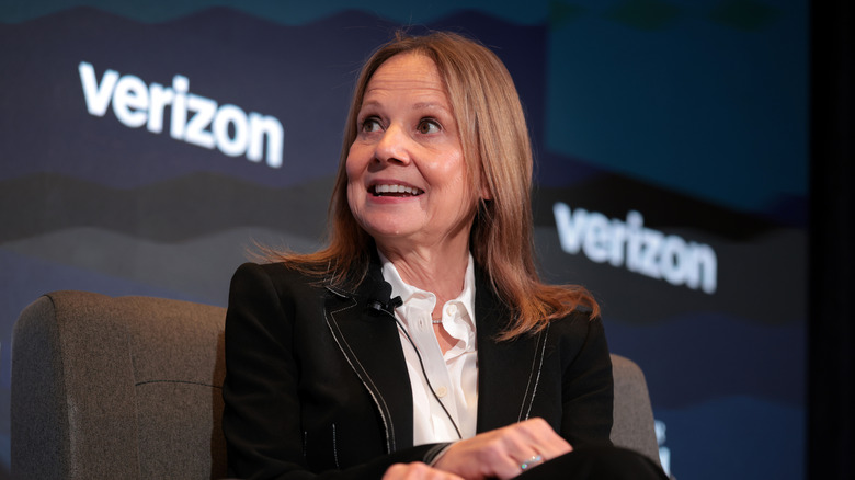 WASHINGTON, DC - APRIL 23: General Motors CEO Mary Barraspeaks during the Semafor World Economy Summit 2025 at Conrad Washington on April 23, 2025 in Washington, DC. The Summit, held from April 23-25, gathers CEOs, government officials, financial leaders, and more for conversations on the state of the global economy. (Photo by Kayla Bartkowski/Getty Images)