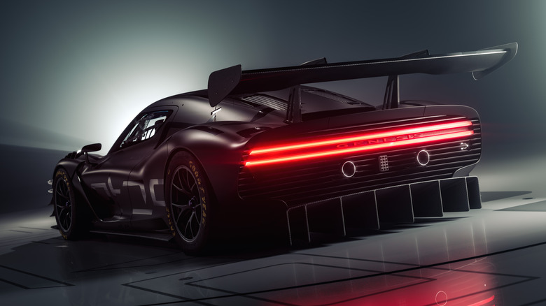 Rear 3/4 view of the Genesis Magma GT3 Concept