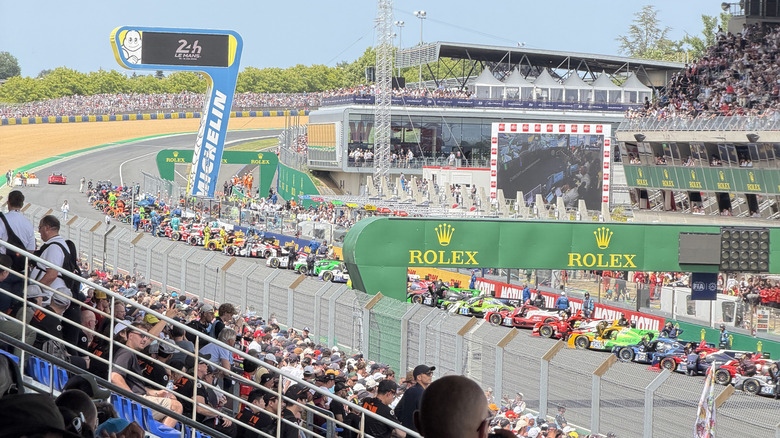 The starting grid at the 2026 24 Hours of Le Mans