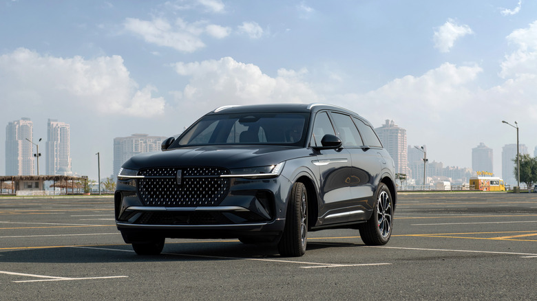 Doha, Qatar - March 08, 2024: Lincoln Nautilus SUV car on Doha roads