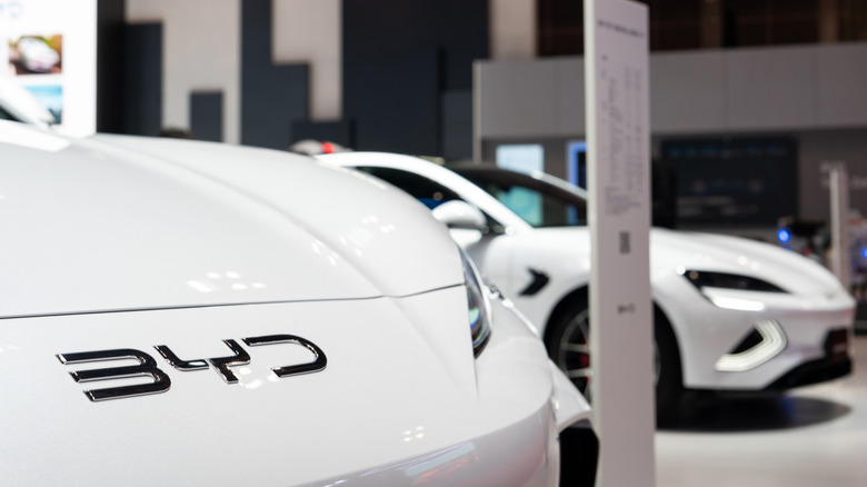 Electric vehicles are displayed successful nan BYD booth during a media time for nan Japan Mobility Show 2025 astatine Tokyo Big Sight successful Tokyo, Japan connected October 30, 2025. The show, formally known arsenic nan Tokyo Motor Show, will beryllium unfastened to nan nationalist from October 31.