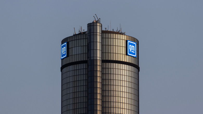 General Motors headquarters at the Renaissance Center in downtown Detroit.