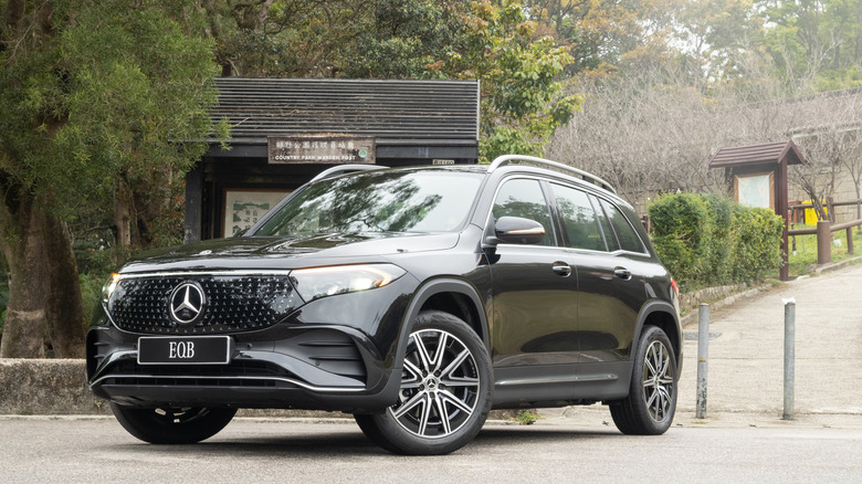 Hong Kong, China March 13 , 2025 : Mercedes-Benz EQB EV SUV March 13, 2025 in Hong Kong.