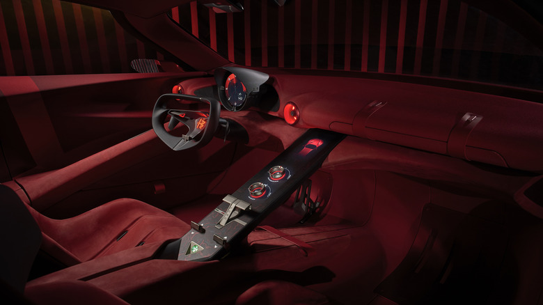 Interior of the Alfa Romeo Cuorerosso concept