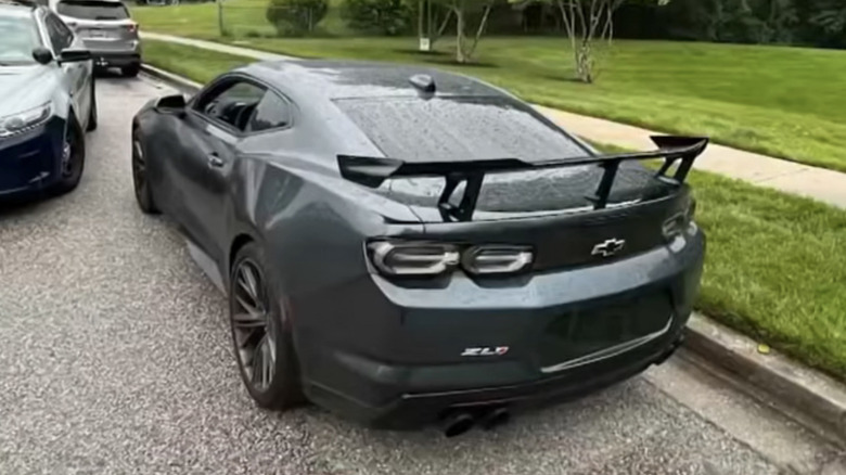 Stolen Camaro ZL1 after its first recovery
