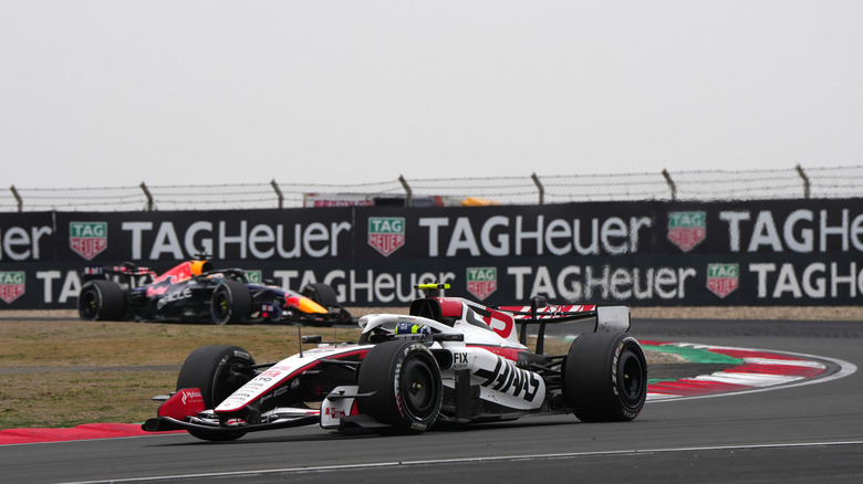 Oliver Bearman of Great Britain driving the (87) Haas F1 VF-26 Ferrari on track during the F1 Grand Prix of China at Shanghai International Circuit on March 15, 2026 in Shanghai, China.