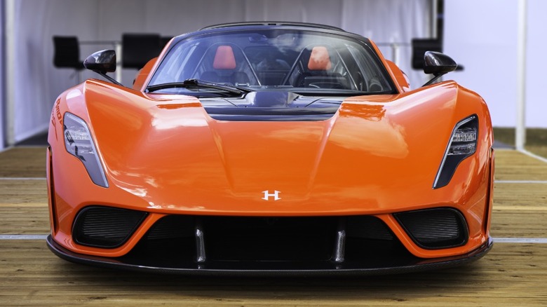 An orange Hennessey Venom F5