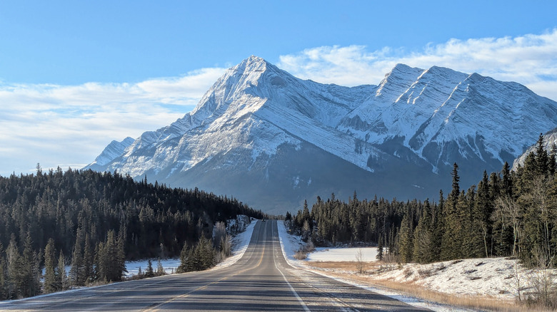 David Thompson Highway in Alberta, Canada