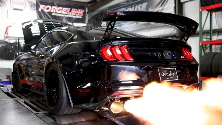 A Shelby Mustang with modified exhaust