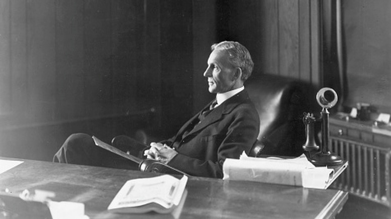 Henry Ford in his study