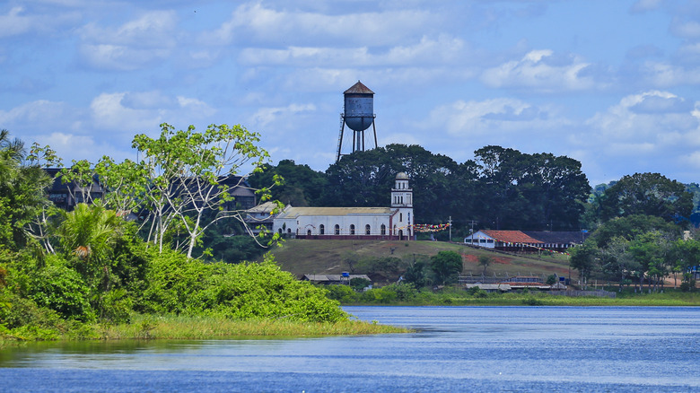 A view of the Fordlandia site from the Tapajos River in Brazil.