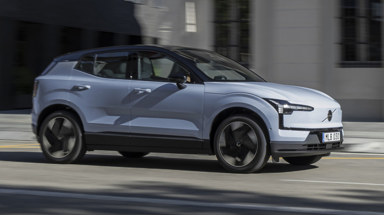 A light blue 2023 Volvo EX30.