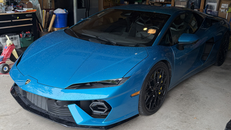 2026 Lamborghini Temerario in a garage