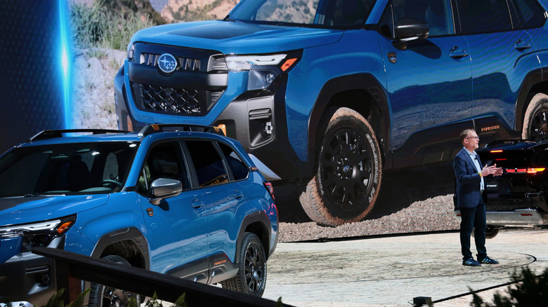 2027 Subaru Forester Wilderness Hybrid at the 2026 New York International Auto Show