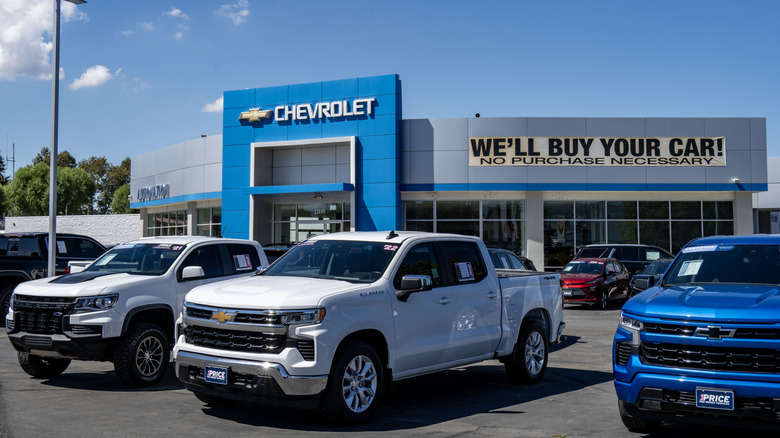Photo of a Chevy dealership in California