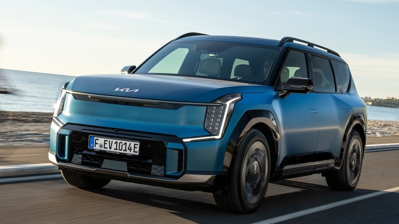 Kia EV9 front 3/4