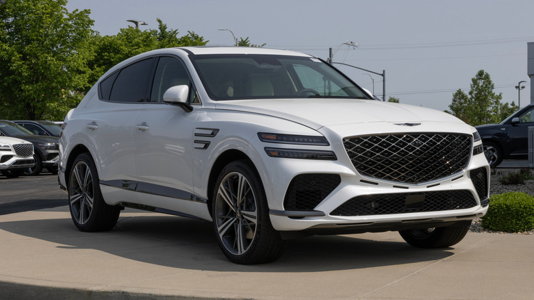 A Genesis GV80 SUV with a mild-hybrid powertrain