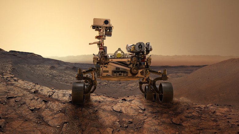 The Perseverance rover on Mars (artist's concept)