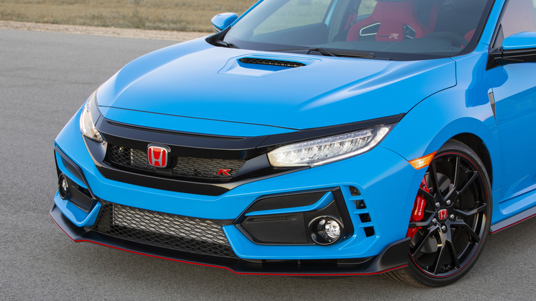 A close-up shot of a 2020 Honda Civic Type R