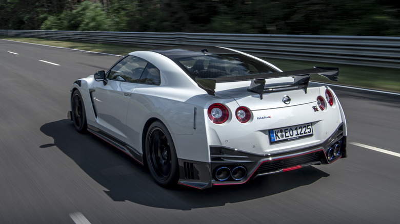 A Nissan GT-R Nismo on a German highway