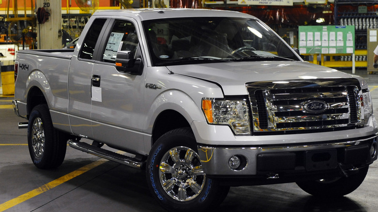 Front-quarter shot of the then-new Ford F-150